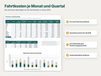 Beispielansicht: Fahrtkosten ablesen