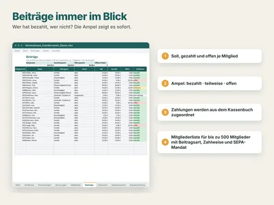 Beispielansicht: Mitglieder erfassen