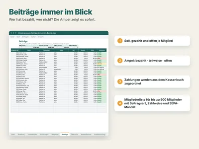 Beispielansicht: Mitglieder erfassen