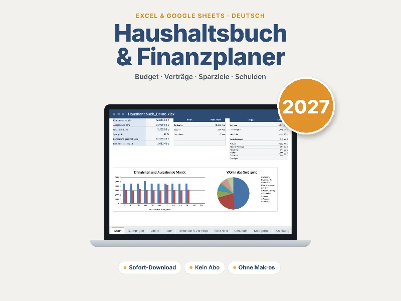 Haushaltsbuch und Finanzplaner – Beispielansicht