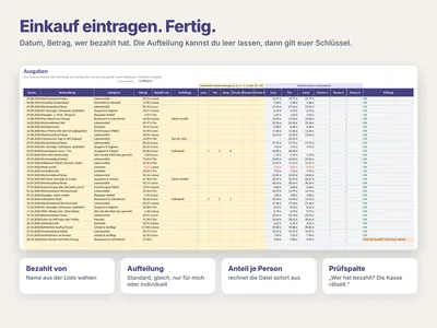 Beispielansicht: Ausgaben eintragen