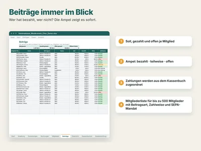 Beispielansicht: Mitglieder erfassen