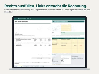 Beispielansicht: Rechnung schreiben