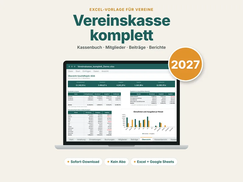Vereinskasse komplett – Beispielansicht