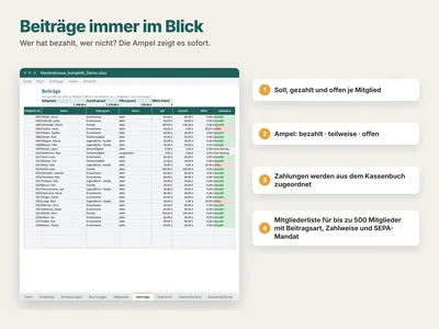 Beispielansicht: Mitglieder erfassen